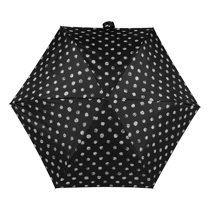 totes ECO-BRELLA® Auto Open/Close B&W Stitched Dots Print Umbrella (3 Section) Extra Image 2